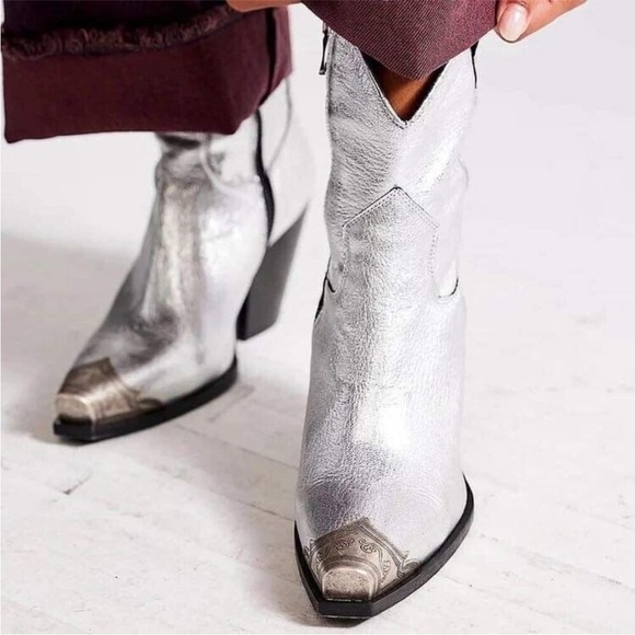 Free People Brayden Western Boot Pewter Size 8.5 NWT - Picture 2 of 16